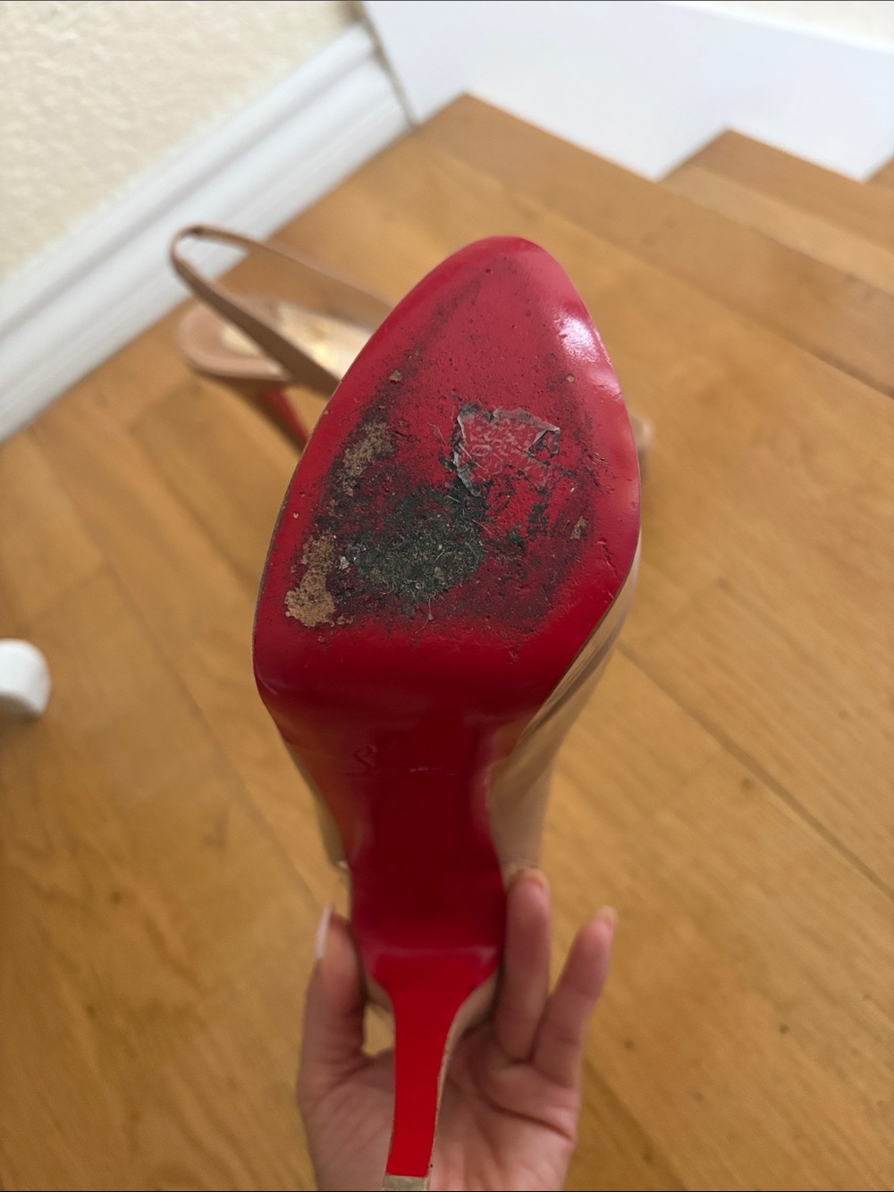 Christian Louboutin Patent Leather Slingback Pumps - Picture 3 of 9